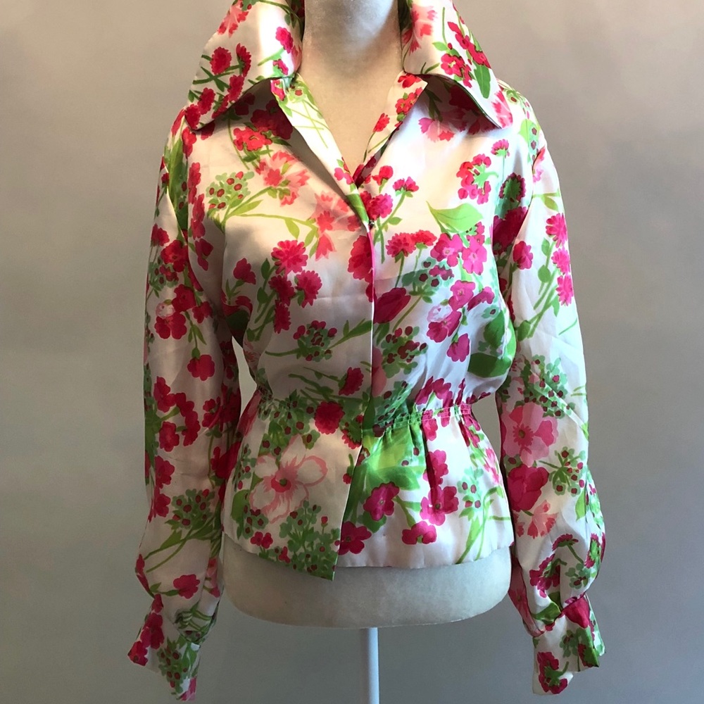 Vintage 1970’s Wide Collar Homemade Blouse